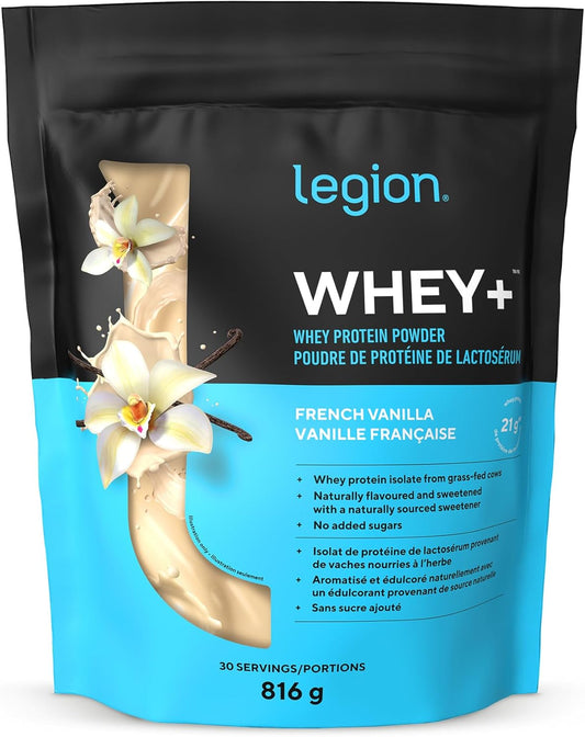 Premium Grass-Fed Whey Protein Isolate - Non-GMO, Lactose-Free, Sugar-Free, 30 Servings Vanilla Dietary Supplement