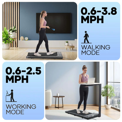 Walking Pad Treadmill 4.7" Ultra-Thin, Underdesk Treadmill2.25Hp, 3.8 MPH, Remote Control, Compact Walking Pad for Home Office, 265 Lbs