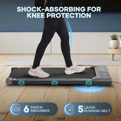 Walking Pad Treadmill 4.7" Ultra-Thin, Underdesk Treadmill2.25Hp, 3.8 MPH, Remote Control, Compact Walking Pad for Home Office, 265 Lbs