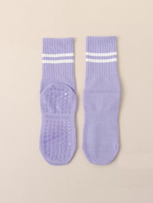 Non-Slip Pilates & Yoga Socks for Women - 4 Pairs of Grip Socks for Barre and Fitness